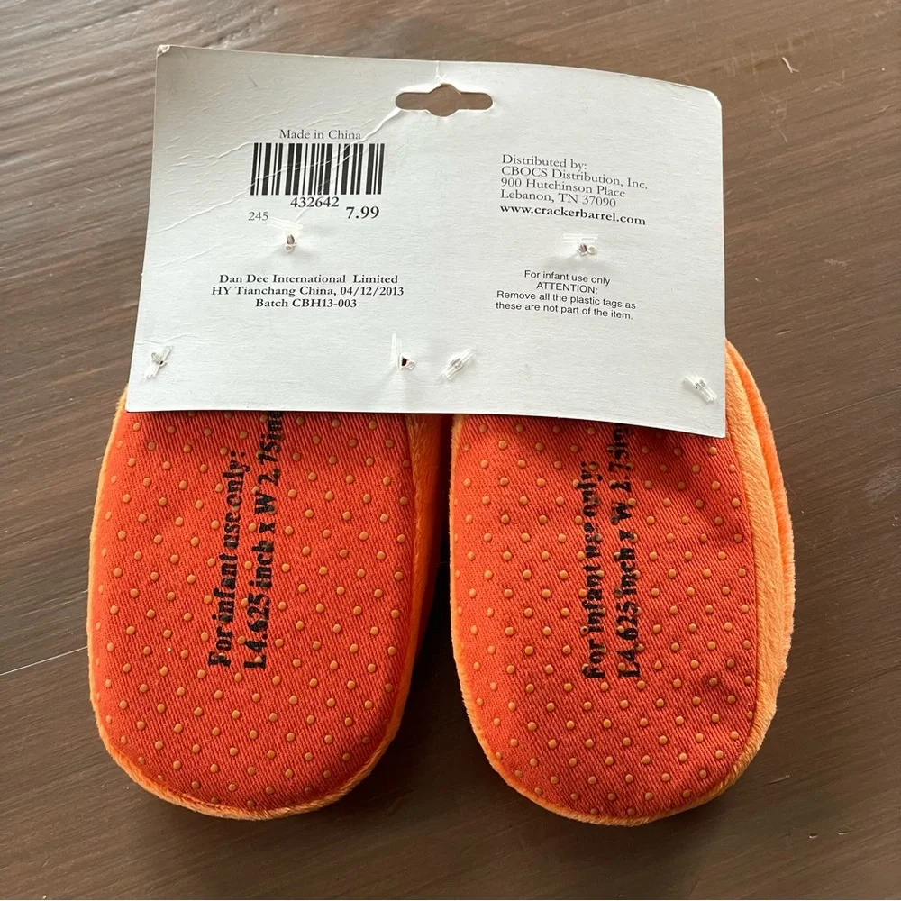 Halloween Jack-o-lantern Pumpkin Infant Booties Baby Slippers